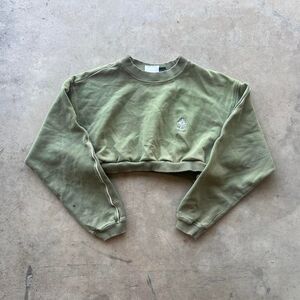 90s Quiksilver Women’s y2k Cropped Sweater RARE distressed size XL